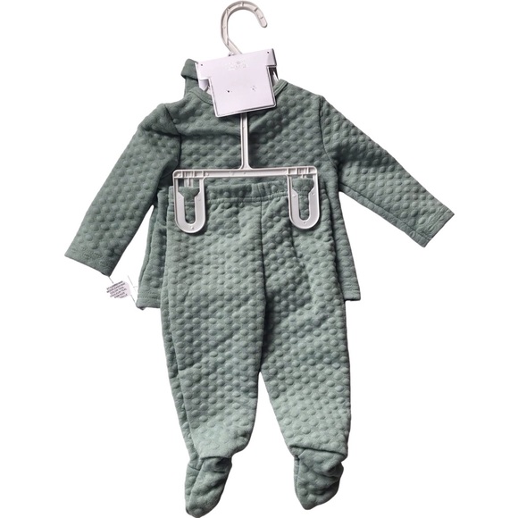 NWT! STERLING BABY 3 Piece Unisex Teal Ensemble. Size 6/9 months - Picture 2 of 6